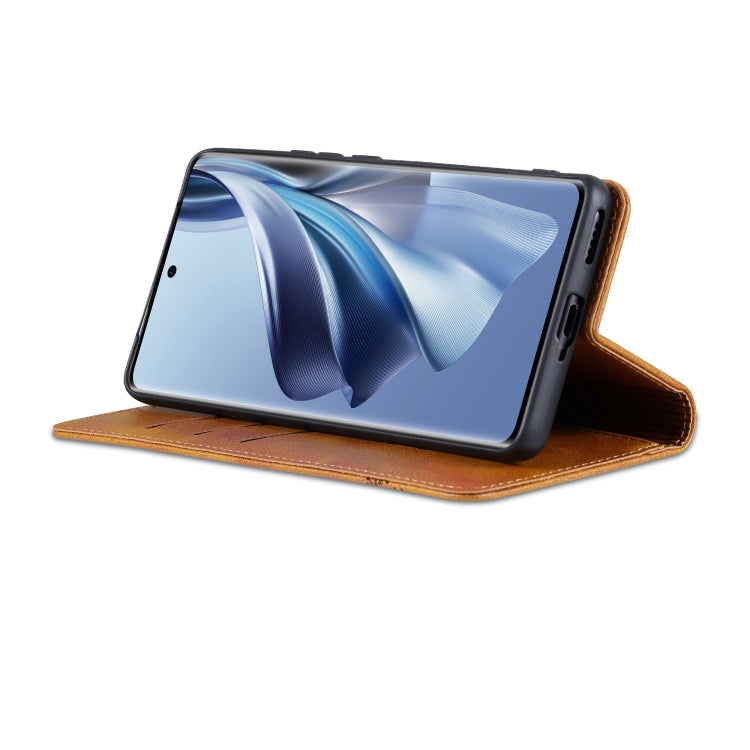 For OPPO Reno10 Global AZNS Magnetic Calf Texture Flip Leather Phone Case