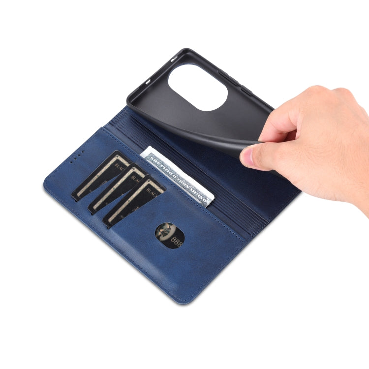 For OPPO Reno10 Global AZNS Magnetic Calf Texture Flip Leather Phone Case