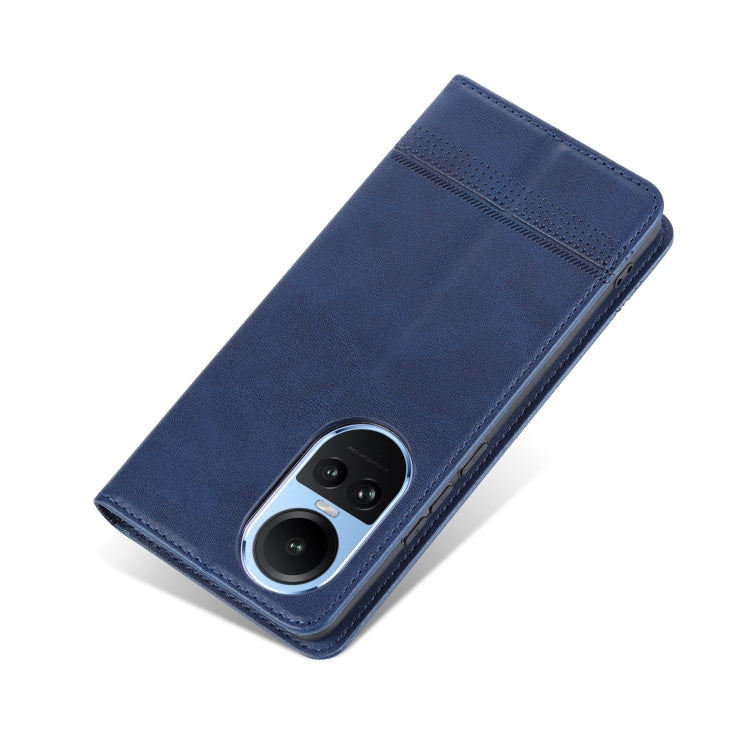 For OPPO Reno10 Global AZNS Magnetic Calf Texture Flip Leather Phone Case