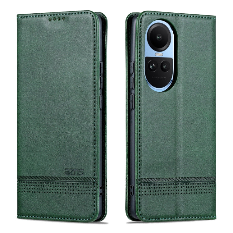 For OPPO Reno10 Global AZNS Magnetic Calf Texture Flip Leather Phone Case