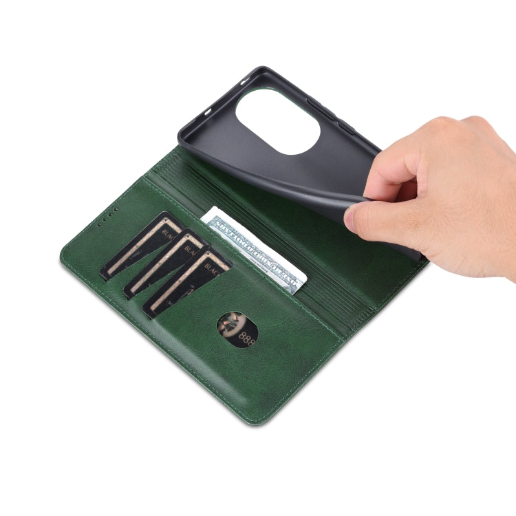 For OPPO Reno10 Global AZNS Magnetic Calf Texture Flip Leather Phone Case