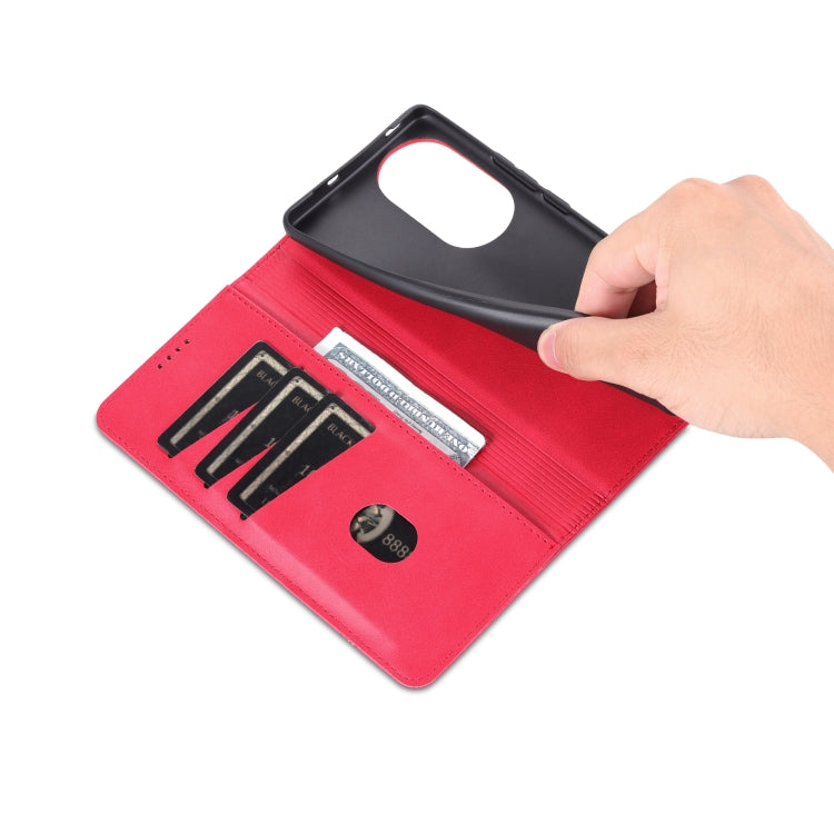 For OPPO Reno10 Global AZNS Magnetic Calf Texture Flip Leather Phone Case