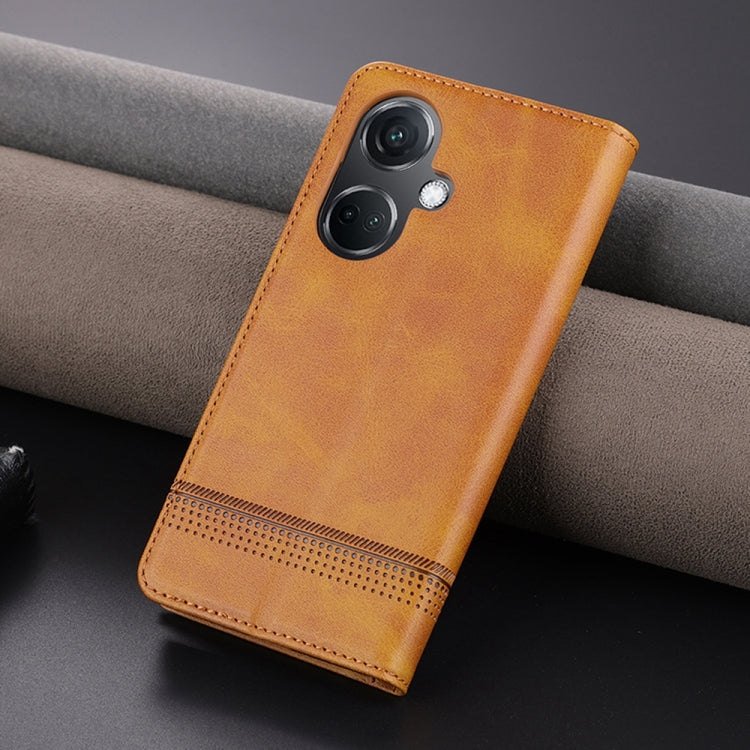 For OPPO K11 5G / OnePlus Nord CE3 AZNS Magnetic Calf Texture Flip Leather Phone Case