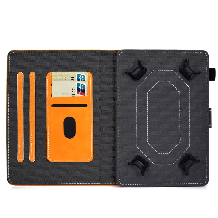 For 7 inch Tablet PC Universal Cowhide Texture Horizontal Flip Leather Case with Holder & Card Slots & Pen Slot