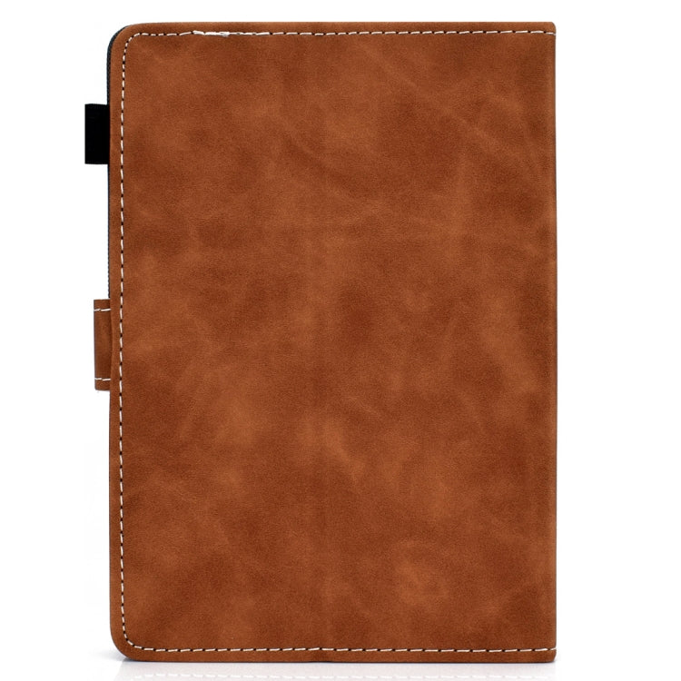 For 7 inch Tablet PC Universal Cowhide Texture Horizontal Flip Leather Case with Holder & Card Slots & Pen Slot
