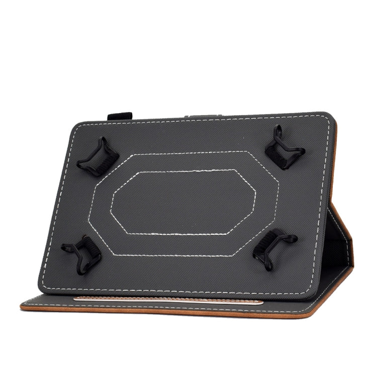 For 7 inch Tablet PC Universal Cowhide Texture Horizontal Flip Leather Case with Holder & Card Slots & Pen Slot