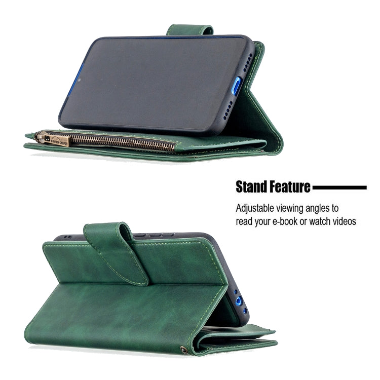 For Xiaomi Redmi 7 Skin Feel Detachable Magnetic Zipper Horizontal Flip PU Leather Case with Multi-Card Slots & Holder & Wallet & Photo Frame & Lanyard