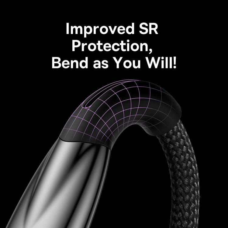 Baseus Lamp Ring Series 100W USB to USB-C/Type-C Fast Charge Data Cable, Length: 1m