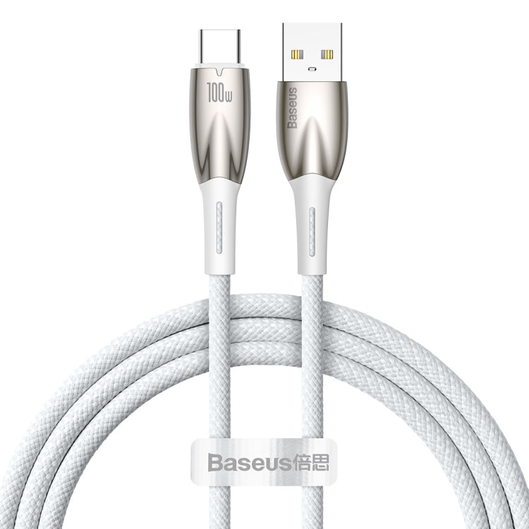 Baseus Lamp Ring Series 100W USB to USB-C/Type-C Fast Charge Data Cable, Length: 1m