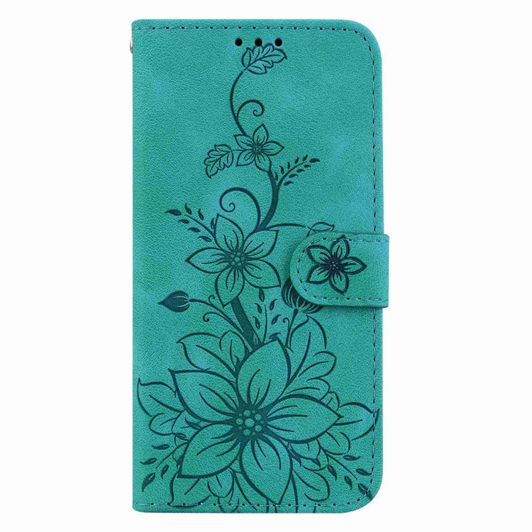 For Wiko Y82 Lily Embossed Leather Phone Case