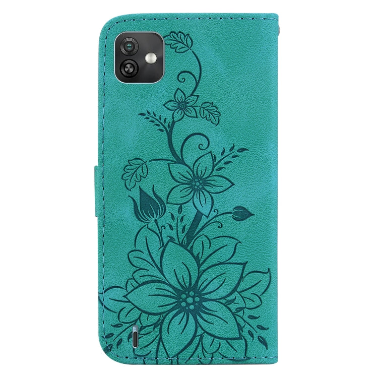 For Wiko Y82 Lily Embossed Leather Phone Case