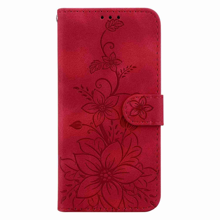 For Wiko Y82 Lily Embossed Leather Phone Case
