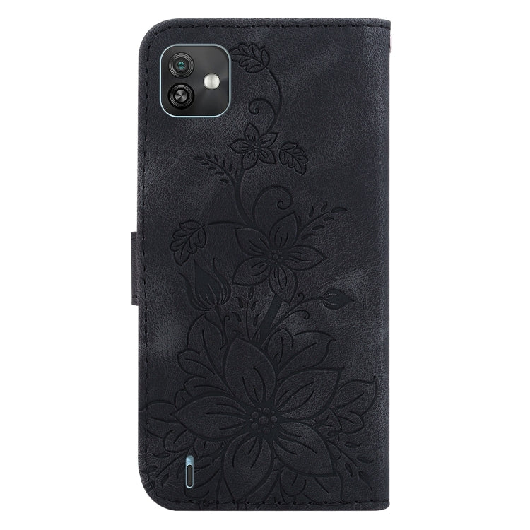 For Wiko Y82 Lily Embossed Leather Phone Case