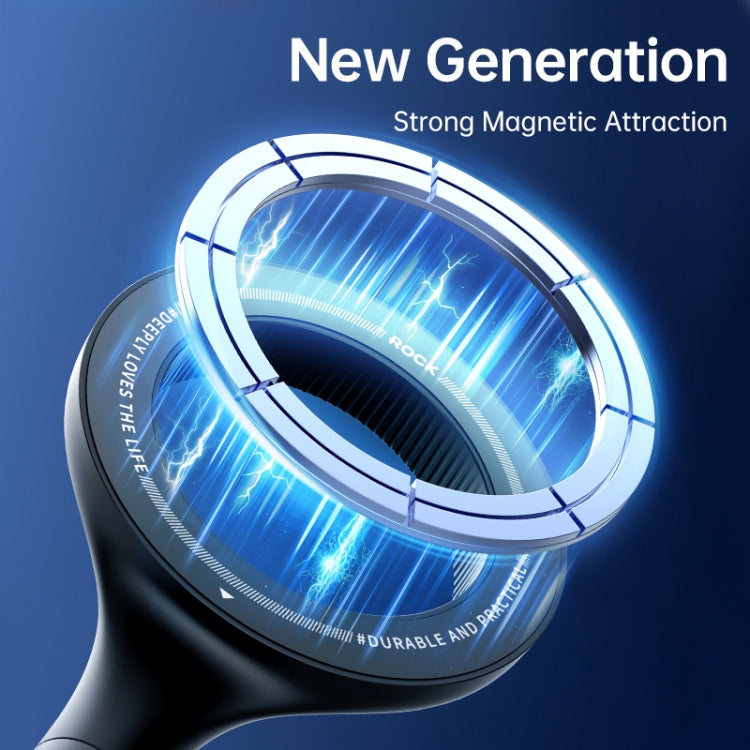 ROCK RPH1000 Car Air Vent Rotating Magnetic Ring Phone Mount(Black)