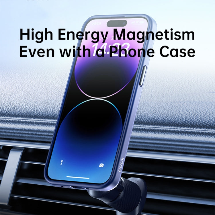 ROCK RPH1000 Car Air Vent Rotating Magnetic Ring Phone Mount(Black)