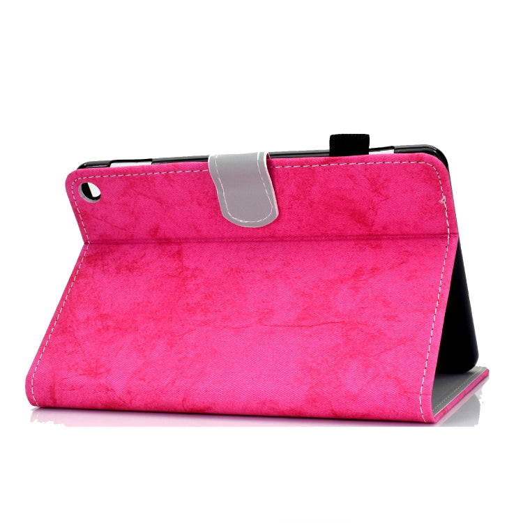 For Amazon Kindle Fire HD 8 (2020) Marble Style Cloth Texture Tablet PC Protective Leather Case with Bracket & Card Slot & Pen Slot & Anti Skid Strip & Wake-up / Sleep Function