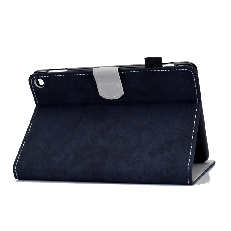 For Amazon Kindle Fire HD 8 (2020) Marble Style Cloth Texture Tablet PC Protective Leather Case with Bracket & Card Slot & Pen Slot & Anti Skid Strip & Wake-up / Sleep Function