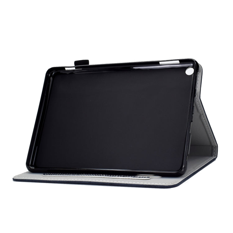 For Amazon Kindle Fire HD 8 (2020) Marble Style Cloth Texture Tablet PC Protective Leather Case with Bracket & Card Slot & Pen Slot & Anti Skid Strip & Wake-up / Sleep Function