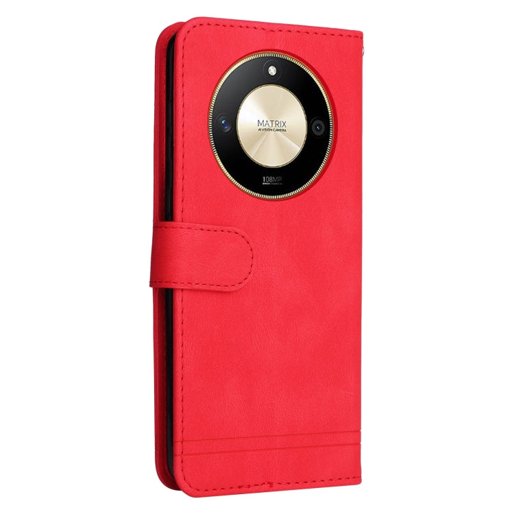 For Honor X50 Skin Feel Life Tree Metal Button Leather Phone Case