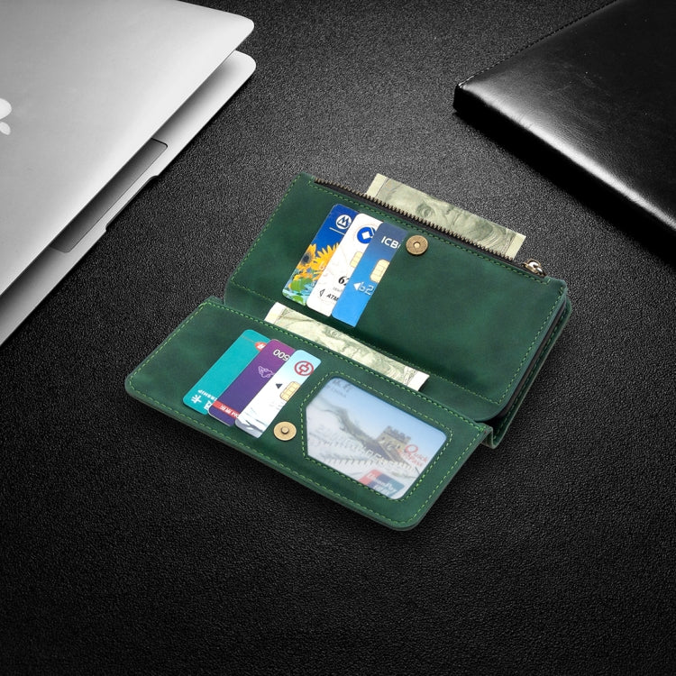 For Huawei P Smart (2019) Skin Feel Detachable Magnetic Zipper Horizontal Flip PU Leather Case with Holder & Card Slots & Wallet & Photo Frame & Lanyard