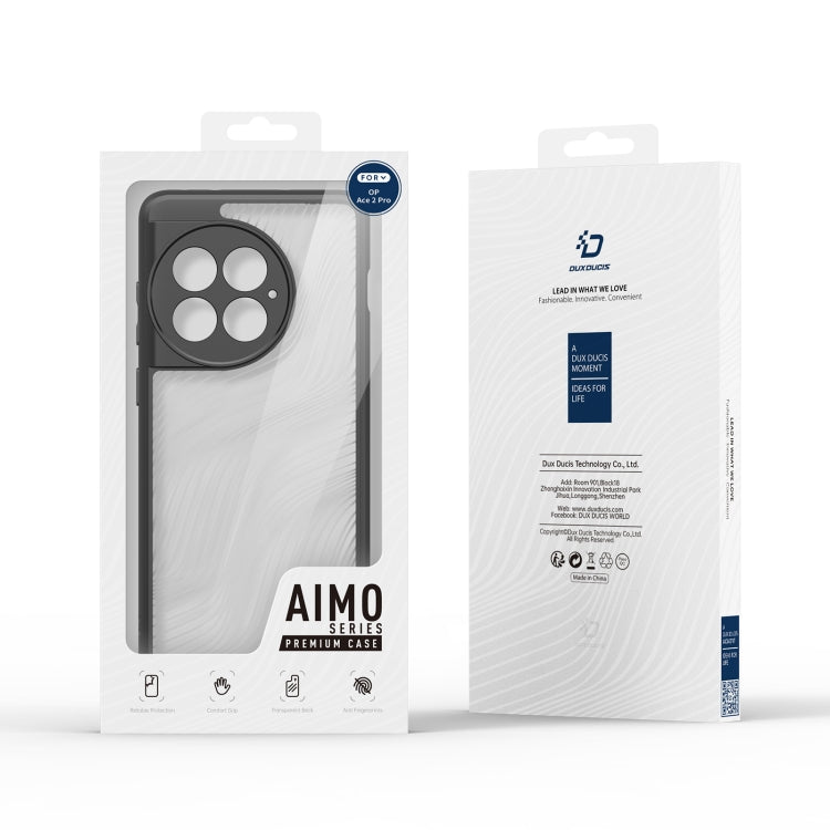 For OnePlus Ace 2 Pro DUX DUCIS Aimo Series TPU + PC Frosted Feel Phone Case(Black)