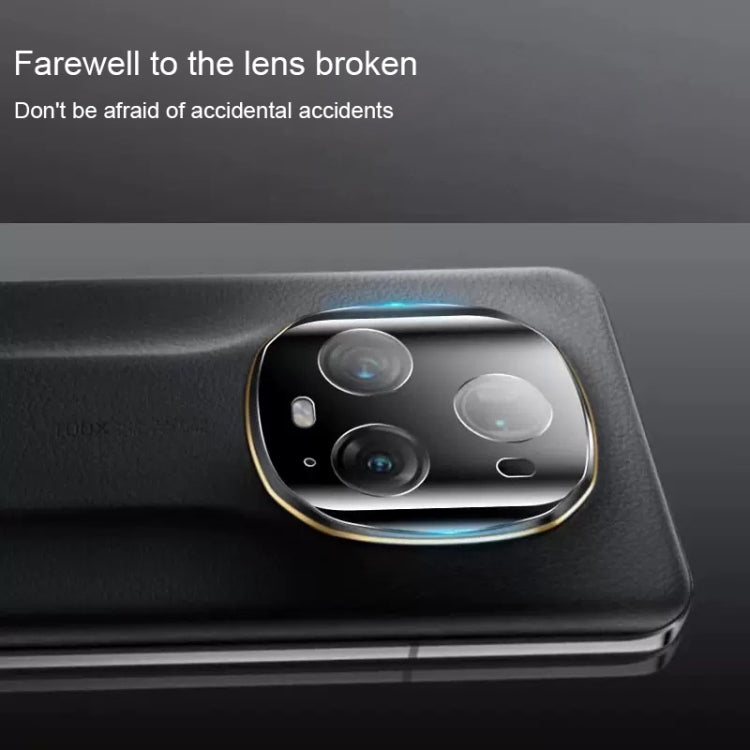 For Honor Magic5 Ultimate 50pcs Curved Surface Hot Bending Full Glue Rear Camera Lens Film