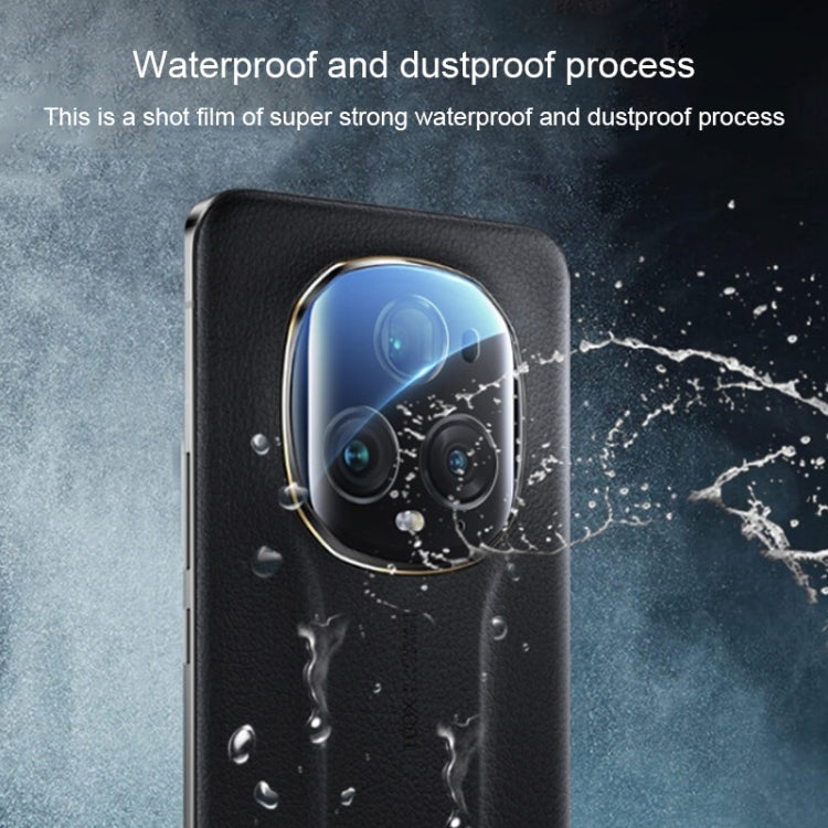 For Honor Magic5 Ultimate 50pcs Curved Surface Hot Bending Full Glue Rear Camera Lens Film