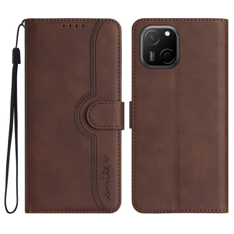 For Huawei Maimang A20 Heart Pattern Skin Feel Leather Phone Case