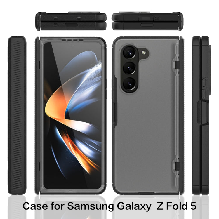 For Samsung Galaxy Z Fold5 Frosted PC+TPU Folding Phone Case with Hinge