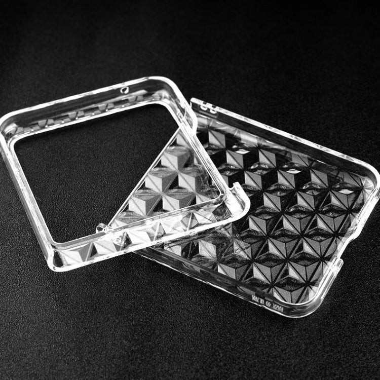 For Motorola Razr 40 Ultra Transparent Diamond Texture PC Phone Case