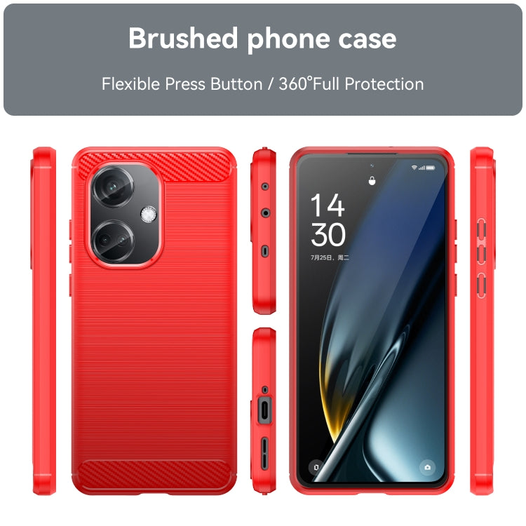 For OnePlus Nord CE3 5G Brushed Texture Carbon Fiber TPU Phone Case