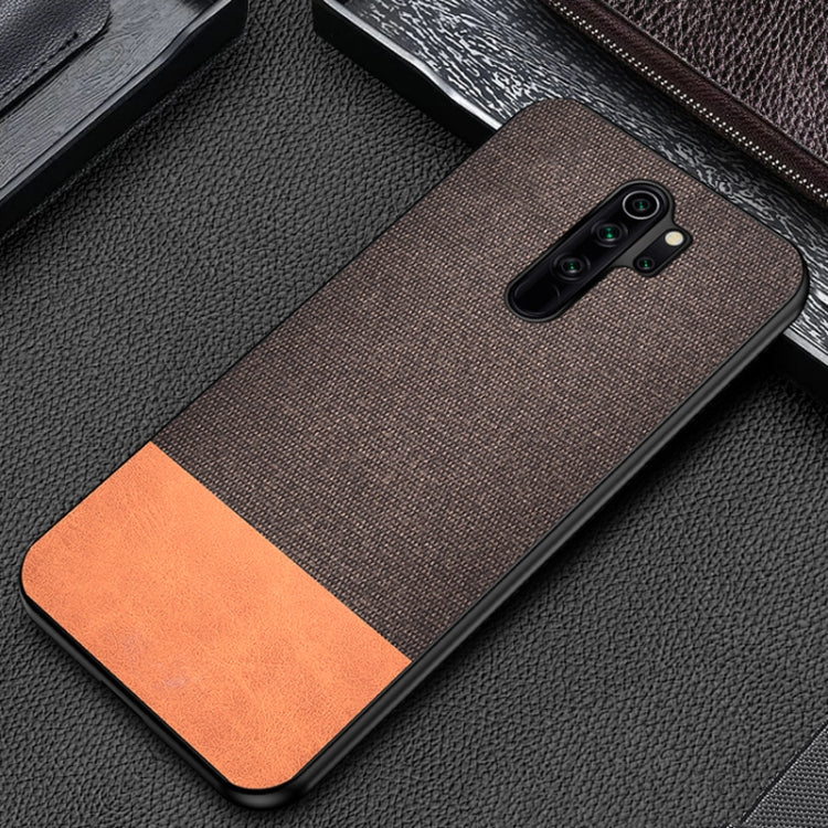 For Xiaomi Redmi 9 Shockproof Splicing PU + Cloth Texture PC + TPU Protective Case