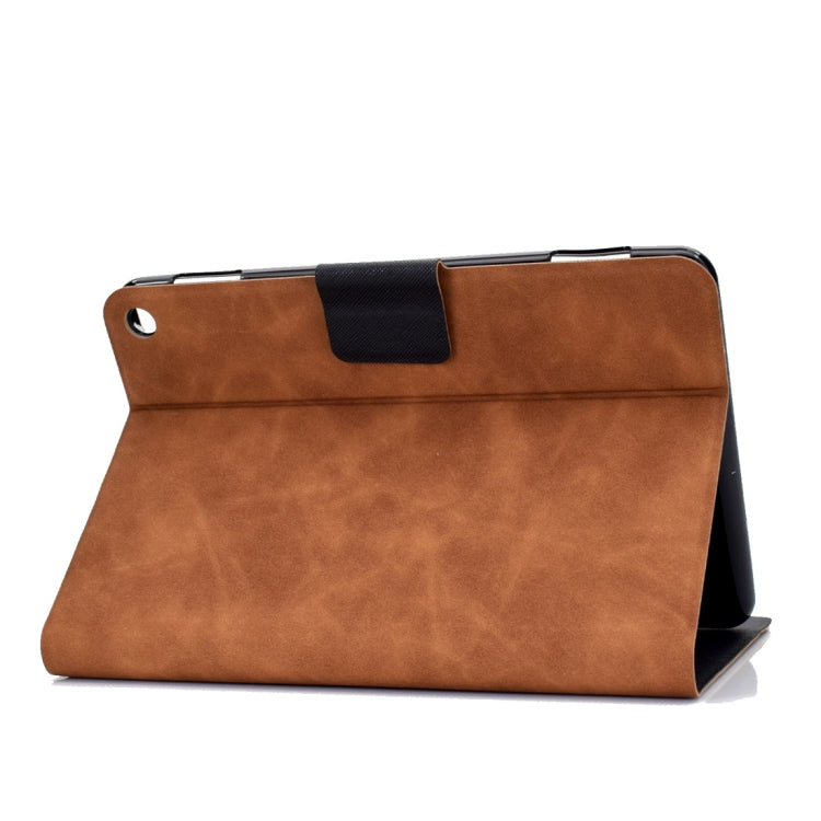 For Kindle Fire HD8 (2020) Cowhide Texture Horizontal Flip Leather Case with Holder & Card Slots & Sleep / Wake-up Function