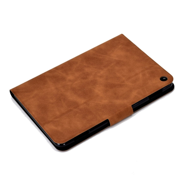 For Kindle Fire HD8 (2020) Cowhide Texture Horizontal Flip Leather Case with Holder & Card Slots & Sleep / Wake-up Function