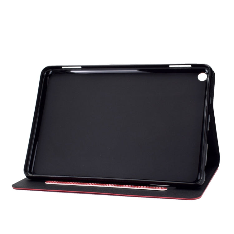 For Kindle Fire HD8 (2020) Cowhide Texture Horizontal Flip Leather Case with Holder & Card Slots & Sleep / Wake-up Function