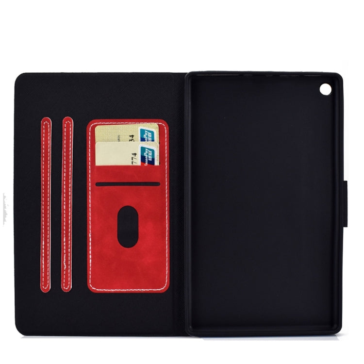 For Kindle Fire HD8 2016 / 2017 Cowhide Texture Horizontal Flip Leather Case with Holder & Card Slots & Sleep / Wake-up Function