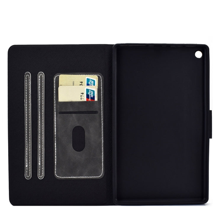 For Kindle Fire HD8 2016 / 2017 Cowhide Texture Horizontal Flip Leather Case with Holder & Card Slots & Sleep / Wake-up Function