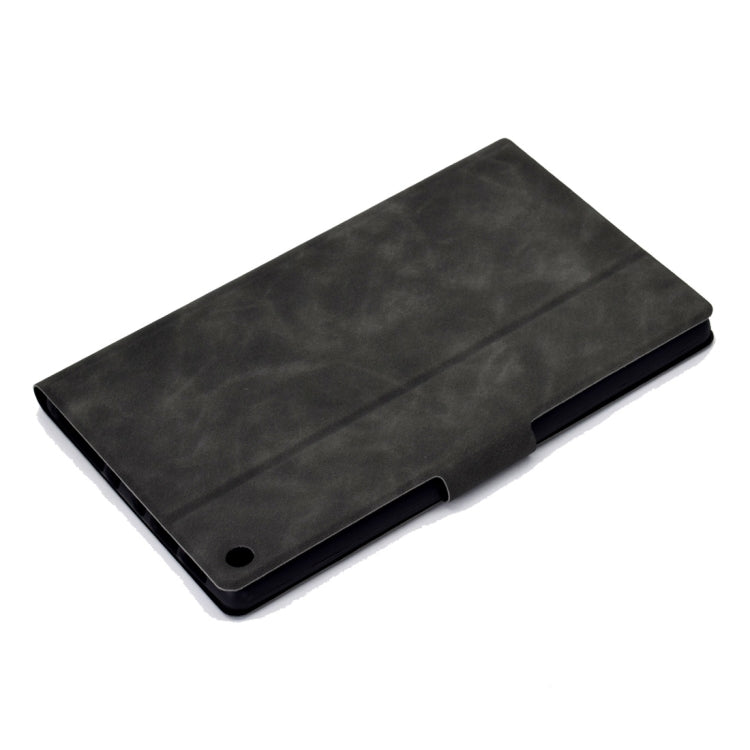 For Kindle Fire HD8 2016 / 2017 Cowhide Texture Horizontal Flip Leather Case with Holder & Card Slots & Sleep / Wake-up Function