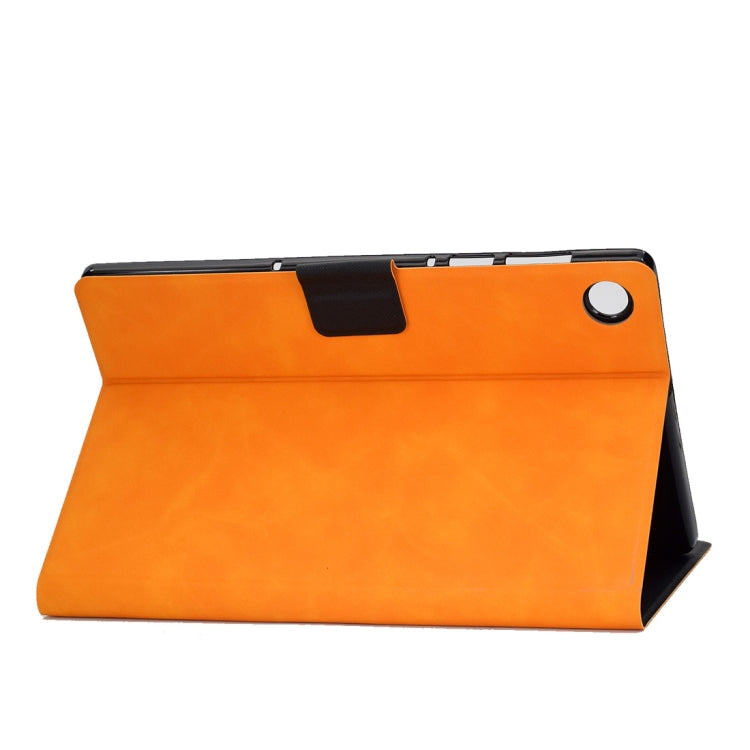 For Lenovo M10 Plus TB-X606F Cowhide Texture Horizontal Flip Leather Case with Holder & Card Slots & Sleep / Wake-up Function