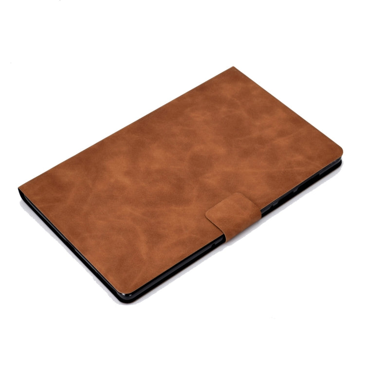 For Lenovo M10 Plus TB-X606F Cowhide Texture Horizontal Flip Leather Case with Holder & Card Slots & Sleep / Wake-up Function