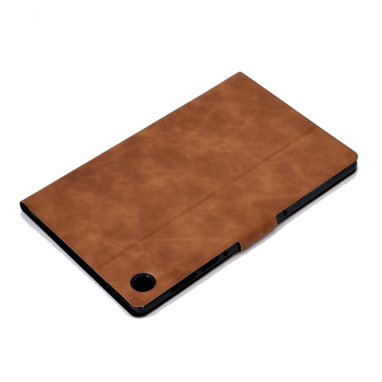 For Lenovo M10 Plus TB-X606F Cowhide Texture Horizontal Flip Leather Case with Holder & Card Slots & Sleep / Wake-up Function