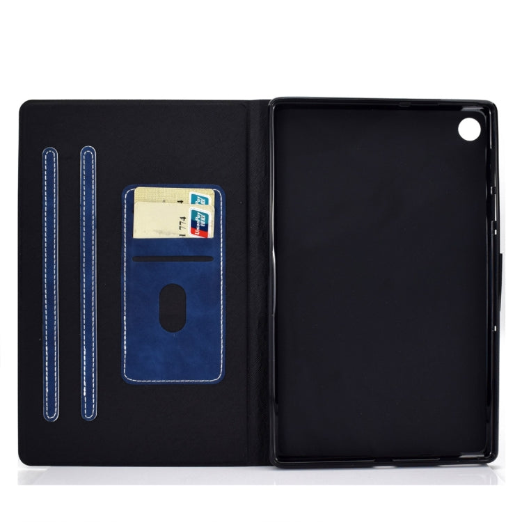 For Lenovo M10 Plus TB-X606F Cowhide Texture Horizontal Flip Leather Case with Holder & Card Slots & Sleep / Wake-up Function