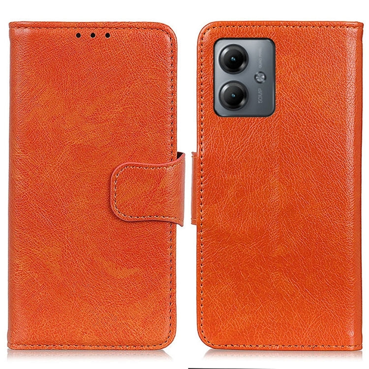 For Motorola Moto G14 4G Nappa Texture Flip Leather Phone Case