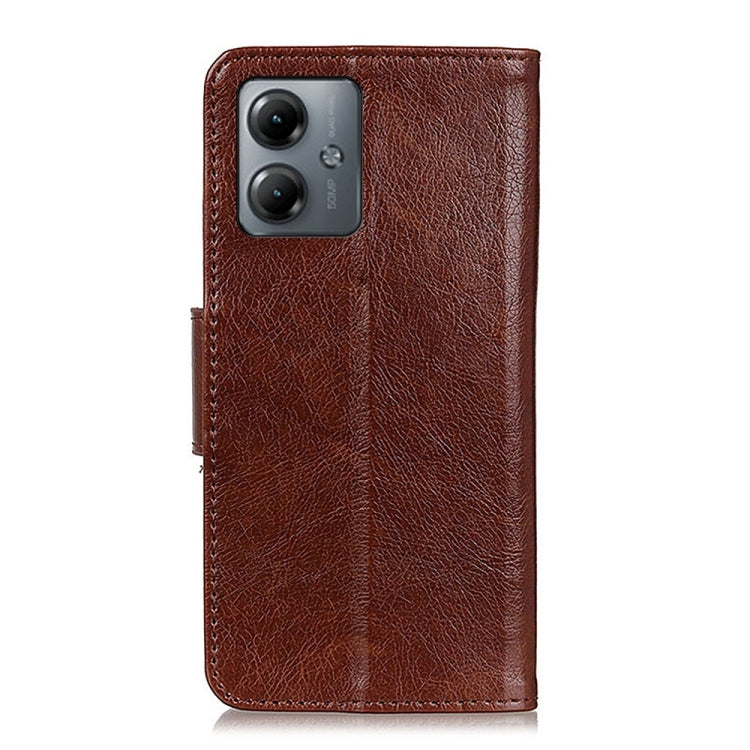 For Motorola Moto G14 4G Nappa Texture Flip Leather Phone Case