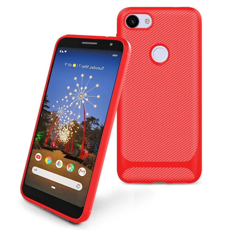 For Motorola Moto E6 Play Carbon Fiber Texture Shockproof TPU Protective Case