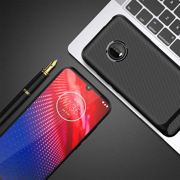 For Motorola Moto Z4 Play / Z4 Carbon Fiber Texture Shockproof TPU Protective Case