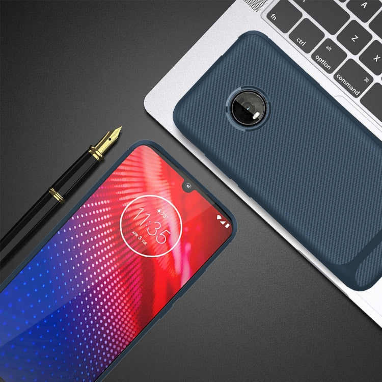 For Motorola Moto Z4 Play / Z4 Carbon Fiber Texture Shockproof TPU Protective Case
