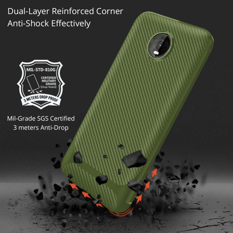 For Motorola Moto Z4 Play / Z4 Carbon Fiber Texture Shockproof TPU Protective Case