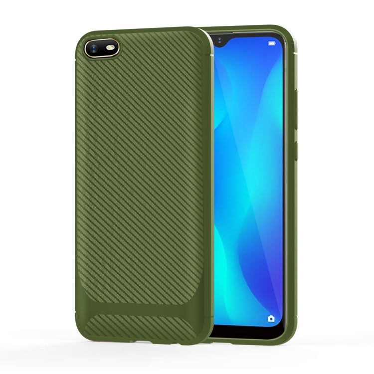 For OPPO A1k / Realme C2 Carbon Fiber Texture Shockproof TPU Protective Case