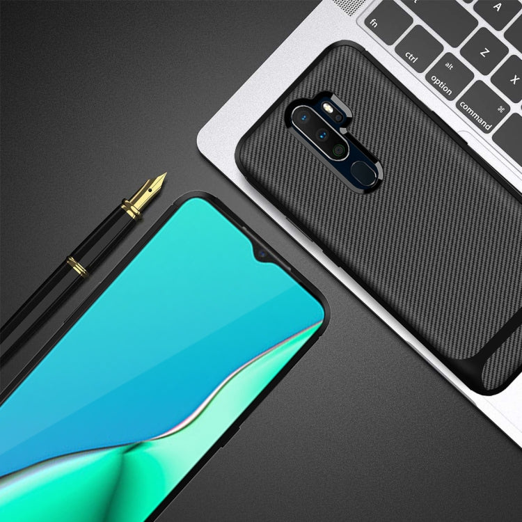For OPPO A11X / A11 Carbon Fiber Texture Shockproof TPU Protective Case